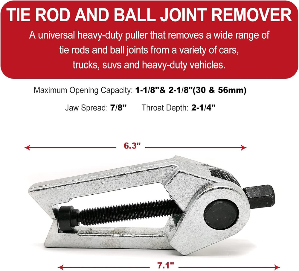 5Pcs Front End Service Tool 5-In-1 Ball Joint Separator, Pitman Arm Puller, Tie