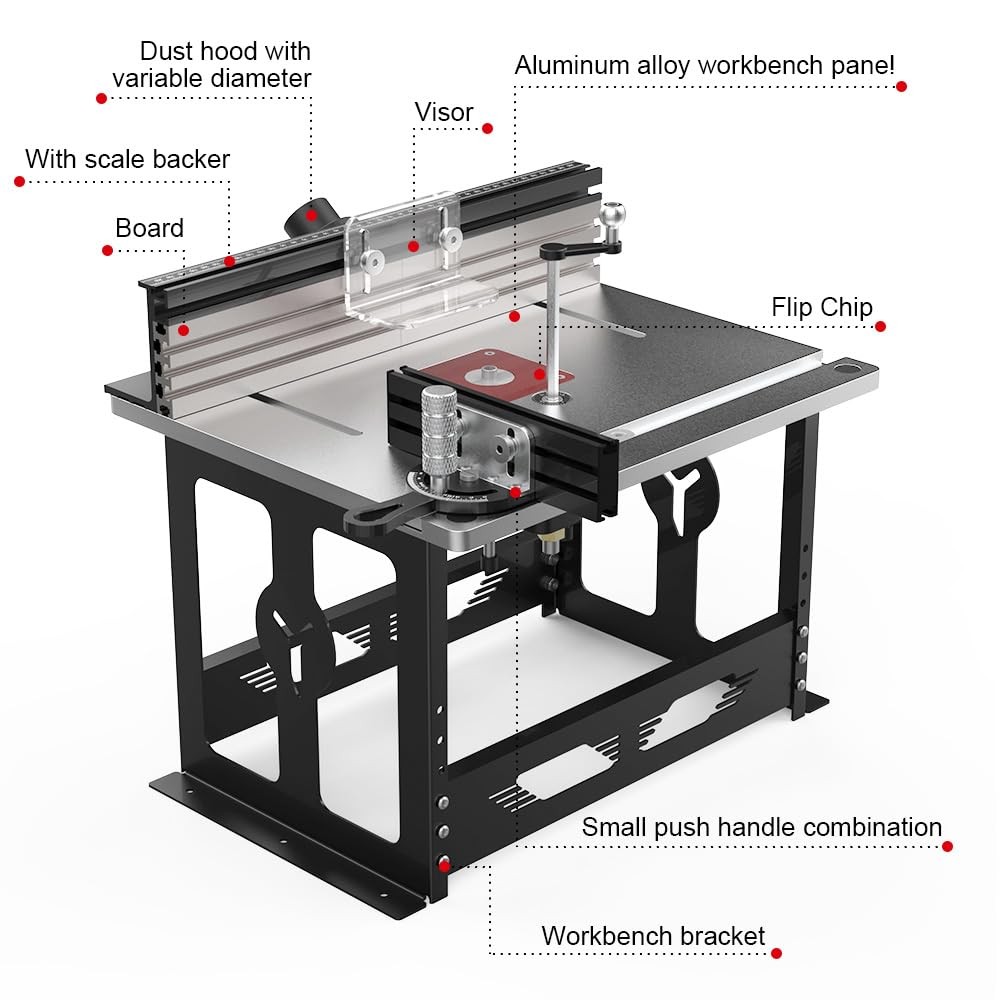 Bench Top Router Table Full Size Portable Router Table Workshop Table Router