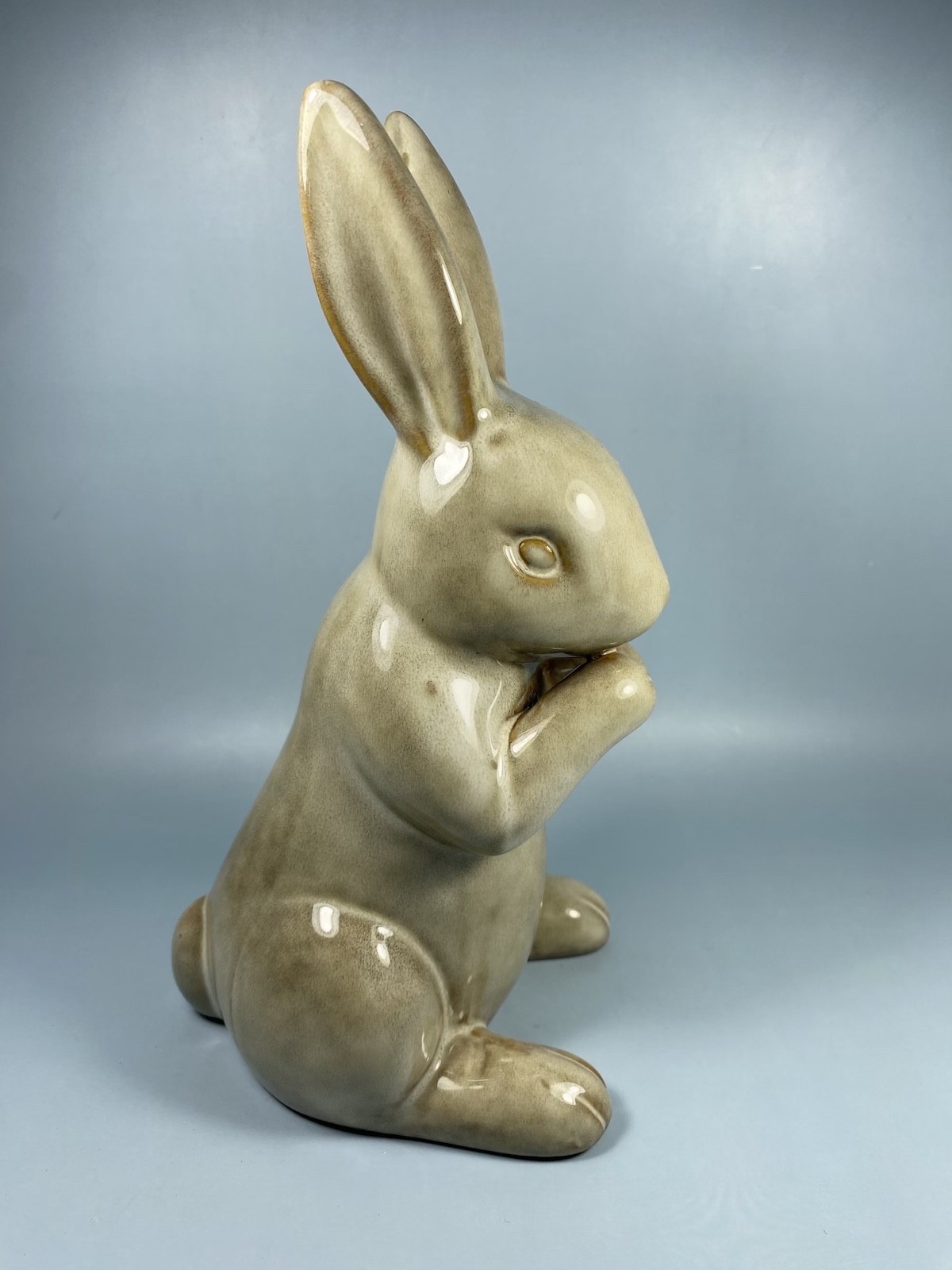 Ceramic Glazed Bunny Rabbit Figurine (#2) Easter or Spring Decor ~ 9 in.