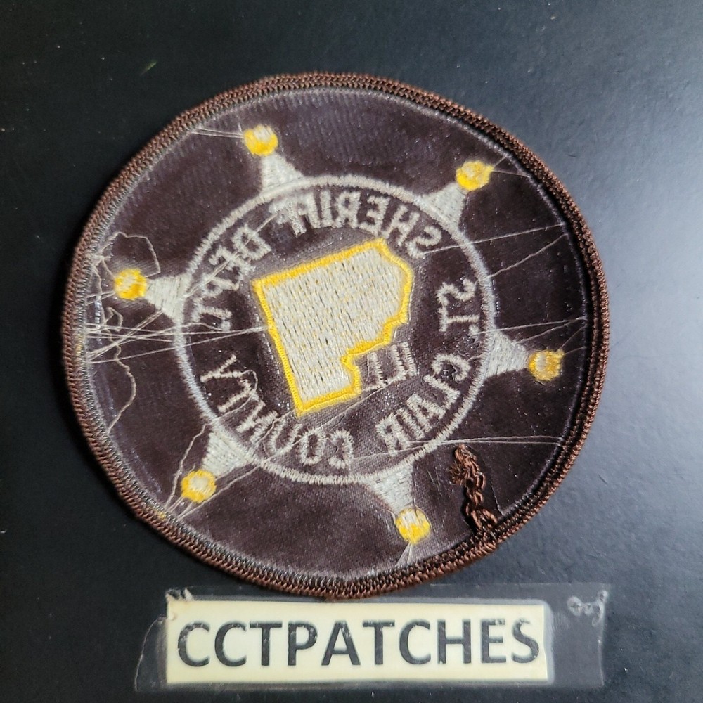 ST. CLAIR COUNTY, ILLINOIS SHERIFF BROWN SHOULDER PATCH IL