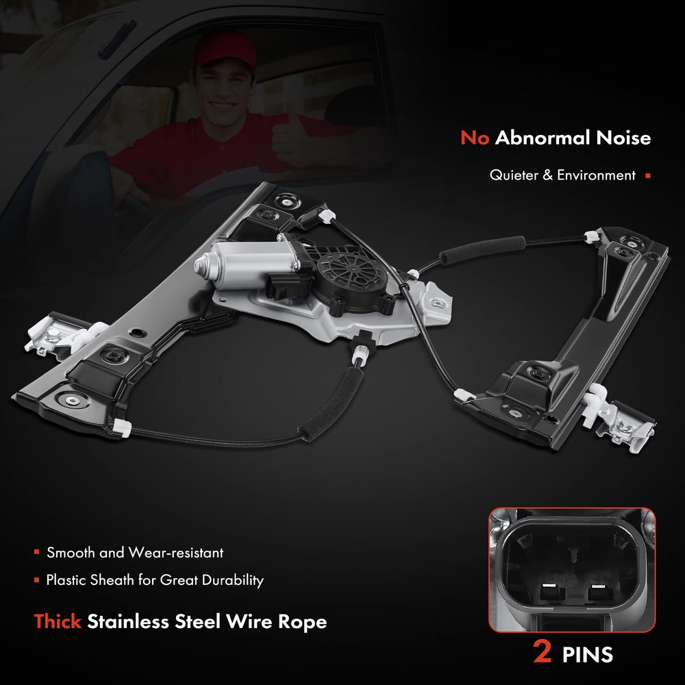 Front Right Window Regulator & Motor Assembly for Chevy Volt 2011-2014 Hatchback