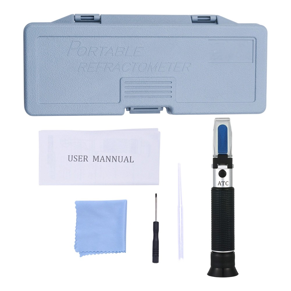 Portable Handheld Alcohol Refractometer Tester 0-80% Refractometer ± 1% Accuracy