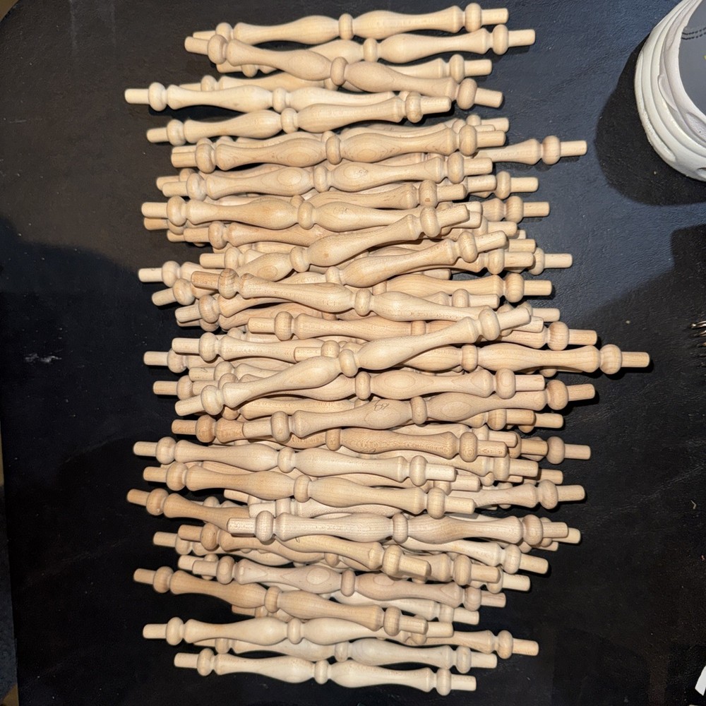NEW UNFINISHED MAPLE SPINDLE 6" Maple? 81 PIECES