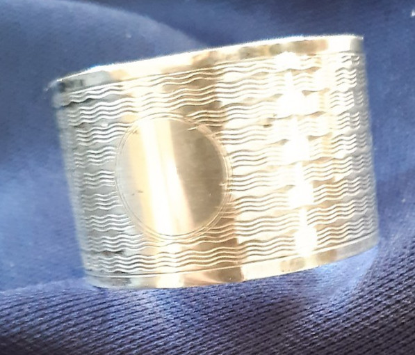 Sterling Silver Round Napkin Ring Birmingham 1944