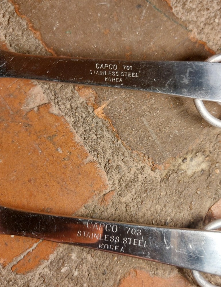 Vintage Capco Stainless Steel seashell Salad Serving Spoon Fork Set