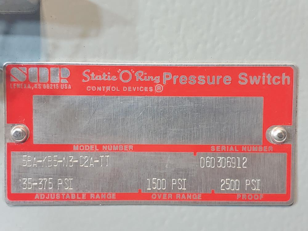Sor Static O-Ring Pressure Switch 5BA-KB5-N3-C2A-TT