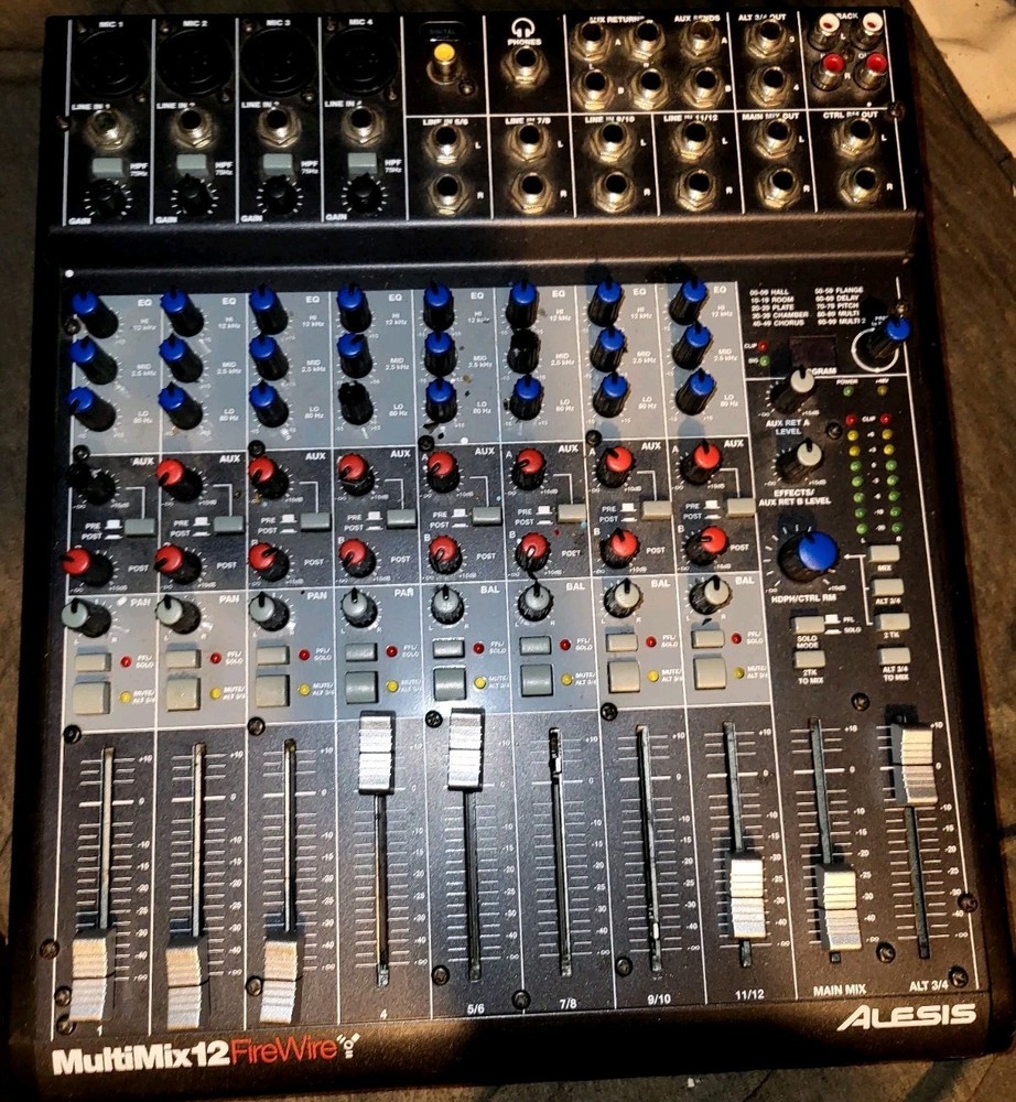 Alesis MultiMix 12 FireWire 12-Channel Mixer + FireWire Audio Interface Working