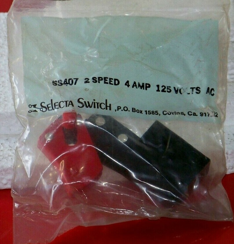 SS407 Selecta Switch 2 speed 4 amp 125 volt AC