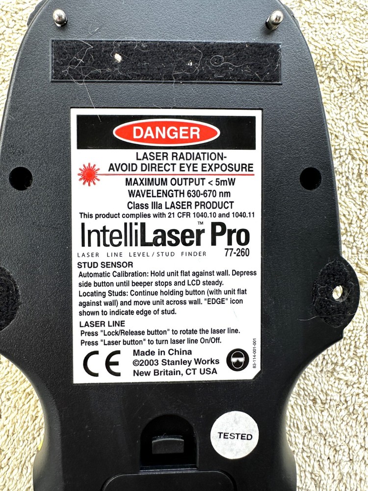 STANLEY INTELLILASER PRO NO. 77-260