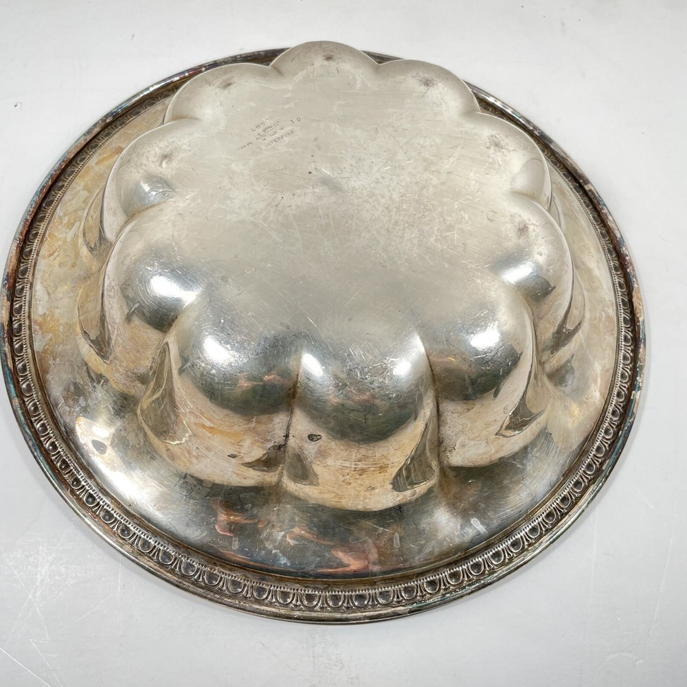 LBS Smith Co Silverplate Bowl 10.5" Vintage 1930-50s EPC Sheffield Rolled Edge