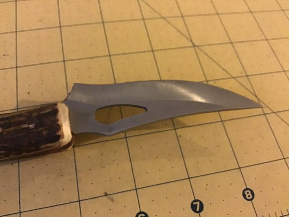 Knife Handmade Medieval Deer Antler Handle Hunting Boot