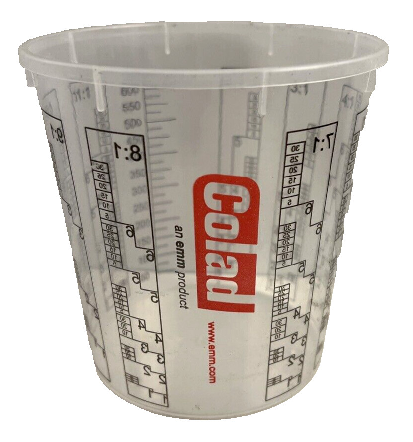 Colad Solvent Proof Mixing Cup New - 600ml x 25 Pack