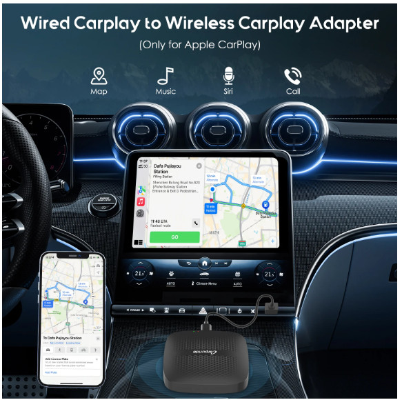 2-in-1 Magic Box adapter - Wireless CarPlay or Android Auto Adapte