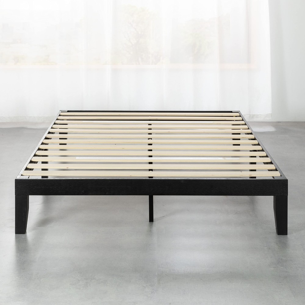 Sleep Better on Solid Wood - Mellow Queen Platform Bed Black