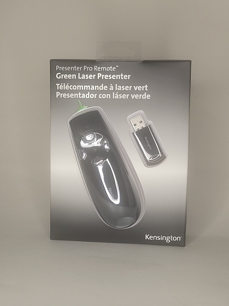 NEW KENSINGTON PRESENTER PRO REMOTE GREEN LASER POINTER
