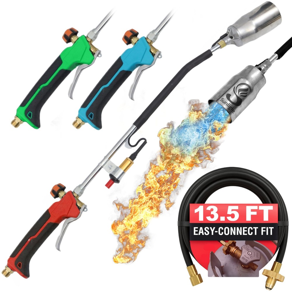 Sunlight Propane Torch Weed Burner 2.2M BTU w/ 13ft Hose, Adjustable Flame