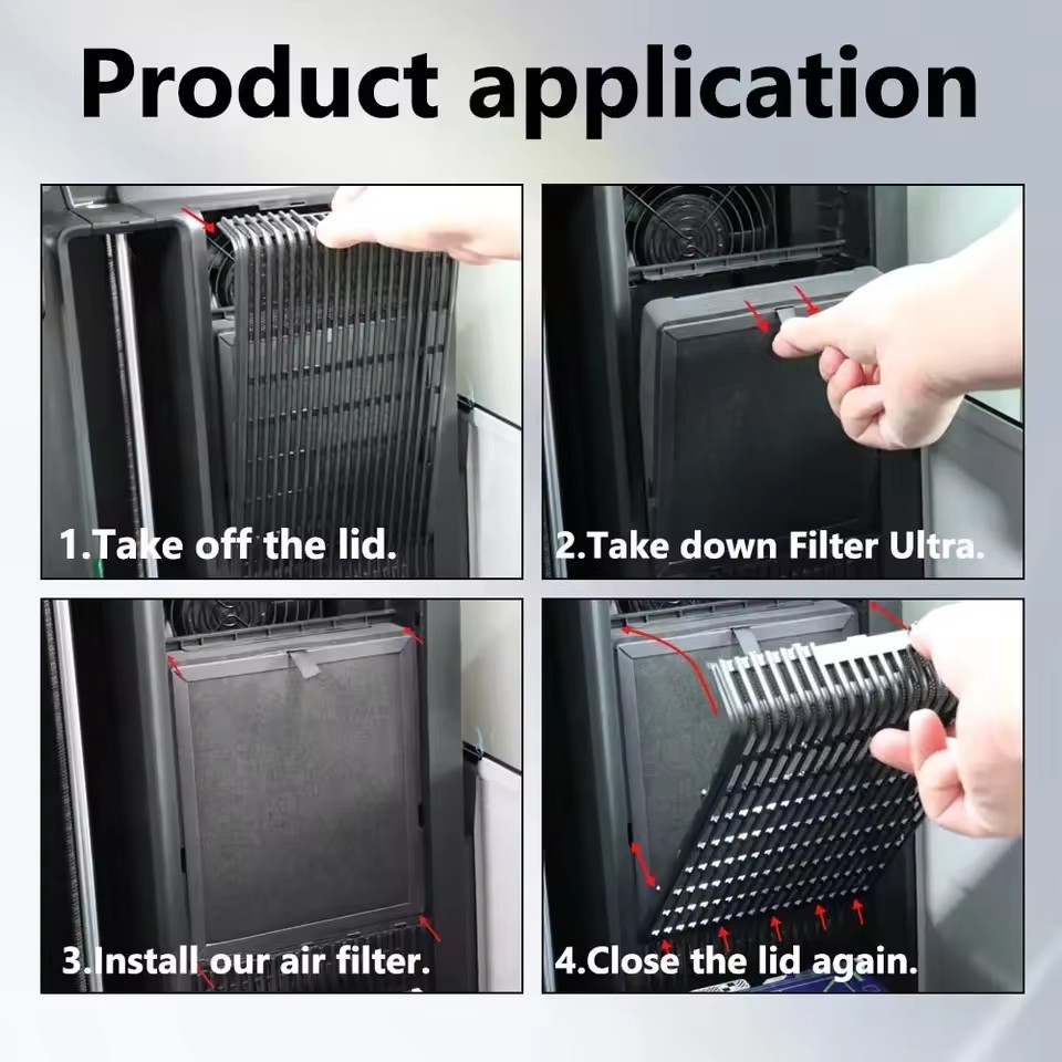 HEPA 13 &Activated Carbon Combo Air Filter Purifier For Bambu Lab H2D 3D printer