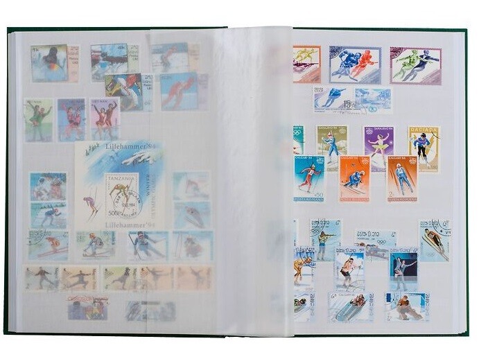 Stamp Collecting Album BLUE Lighthouse Stock book 9 x 12 - 32 White Pages GIFT