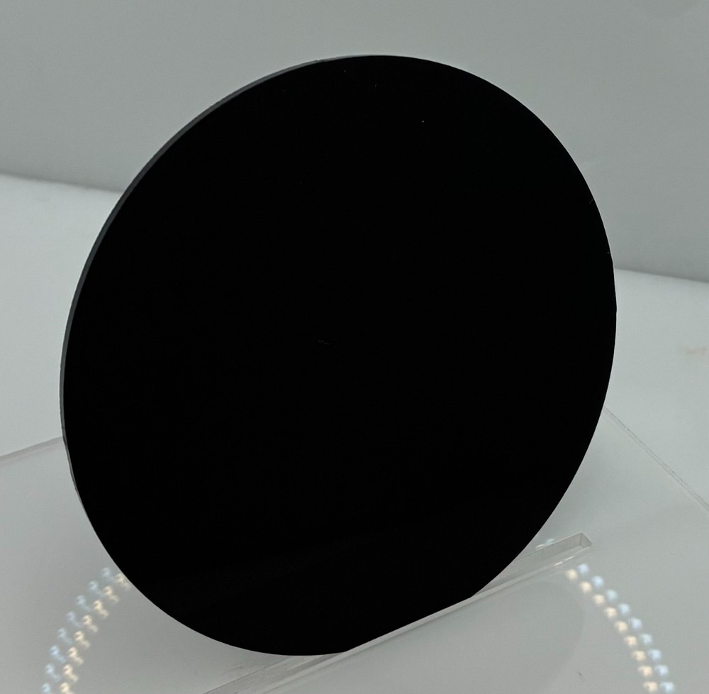 (2-Pack) Acrylic Plexiglass Circle Disc - 1/8" thick - Black - 4" Diameter