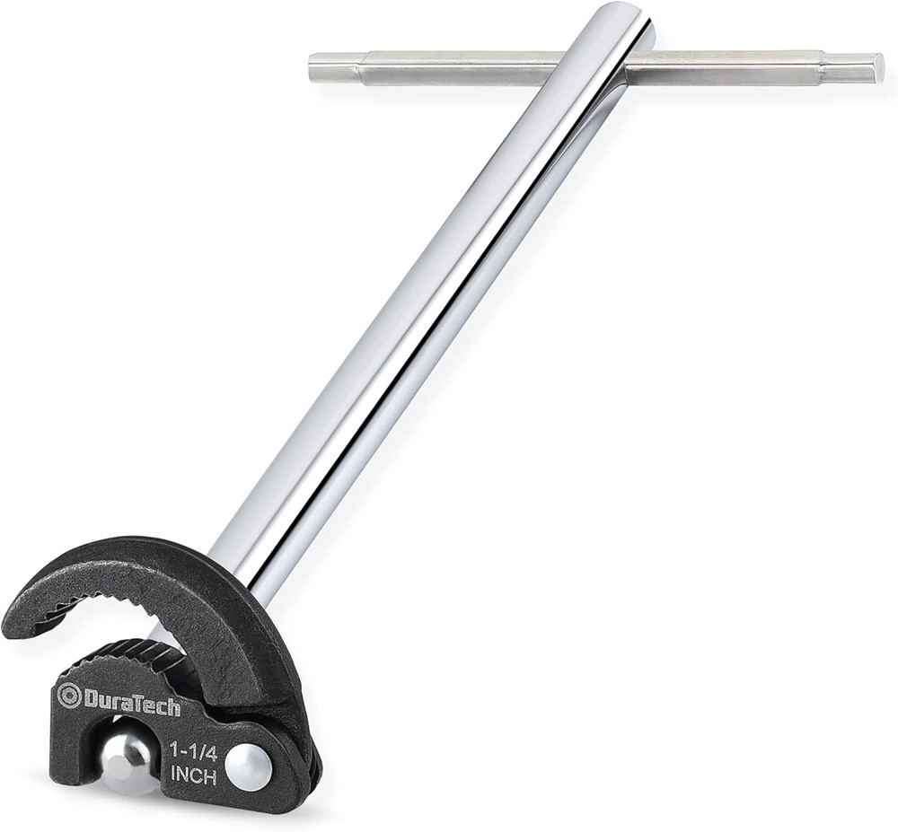 DURATECH 11" Basin Wrench, Sink Wrench, Adjustable Tap Nut Spanner Basin Spanner