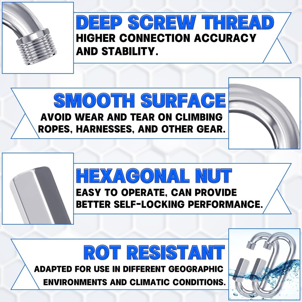50-Pack M5 3/16 Inch Quick Link Chain Connectors, 2IN Galvanized Thread Quick...