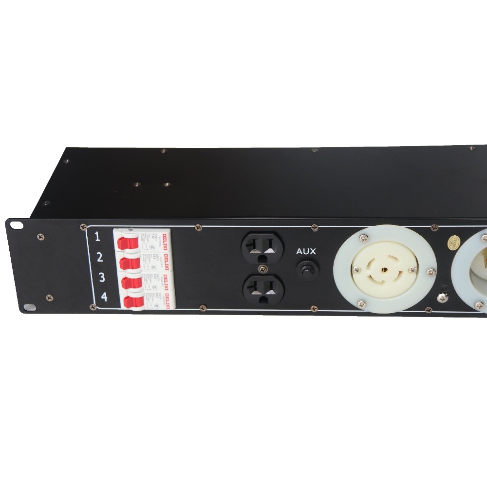 20A US Edison Distribution Rack Panel Box with L21-30 3Phase Power Distro box
