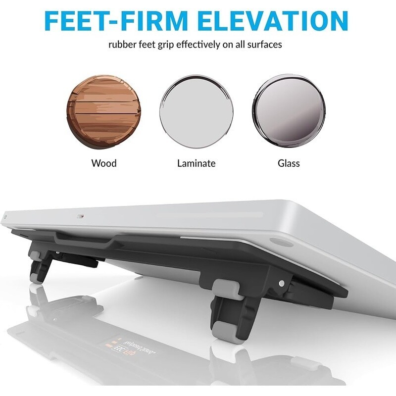Ergonomic Flip Keyboard Stand Compact Riser Non-Slip Stability Adjustable Angles
