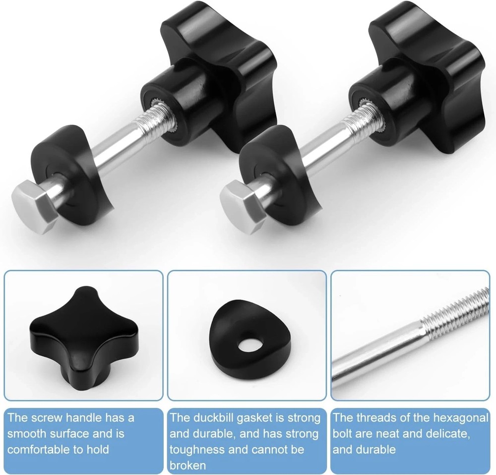 2-Sets Rollator Walker Replacement Knobs Comfortable Replacement Arm Adjustment