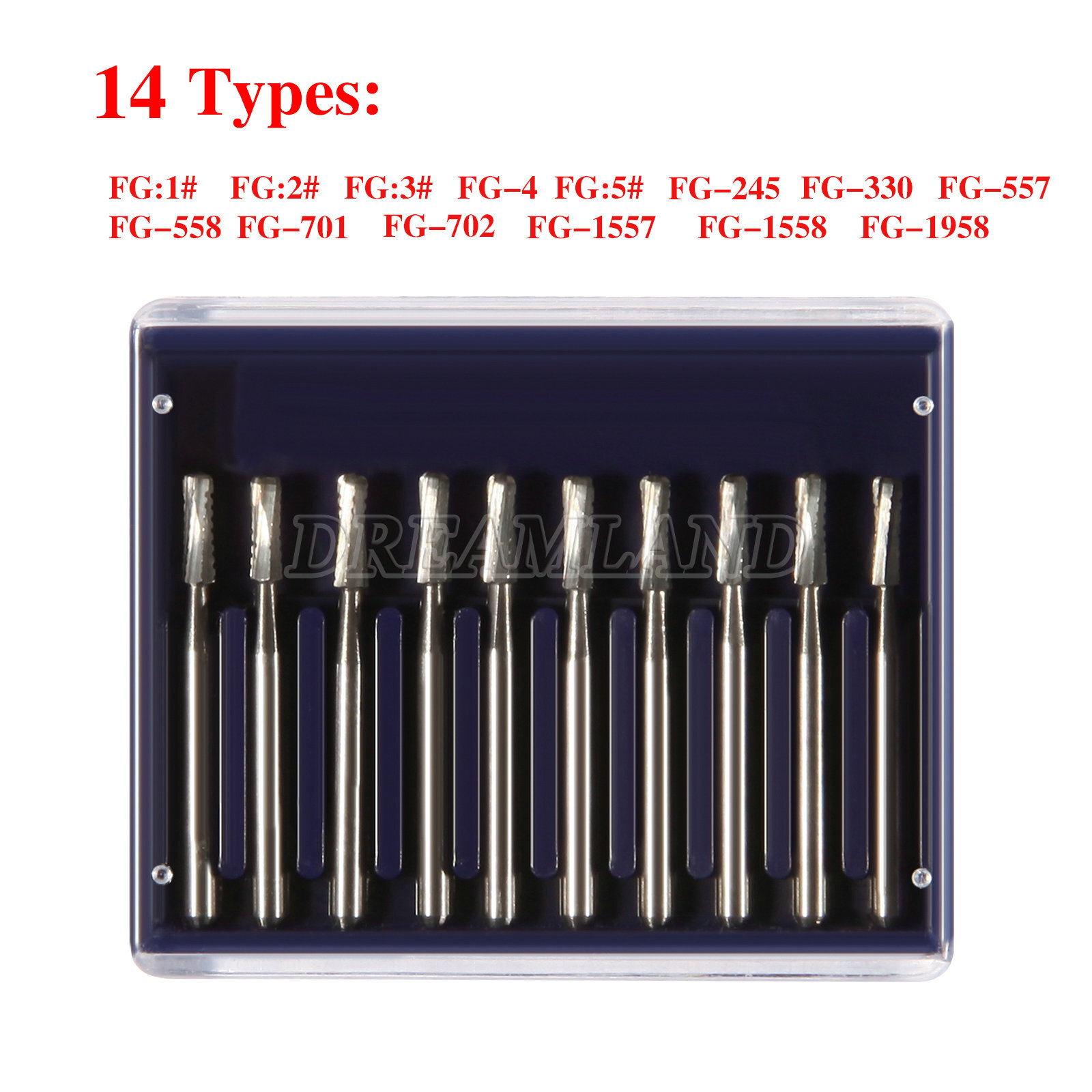 10-100PCS Dental Round Carbide Steel Drills Burs FG Bur for High Speed Handpiece