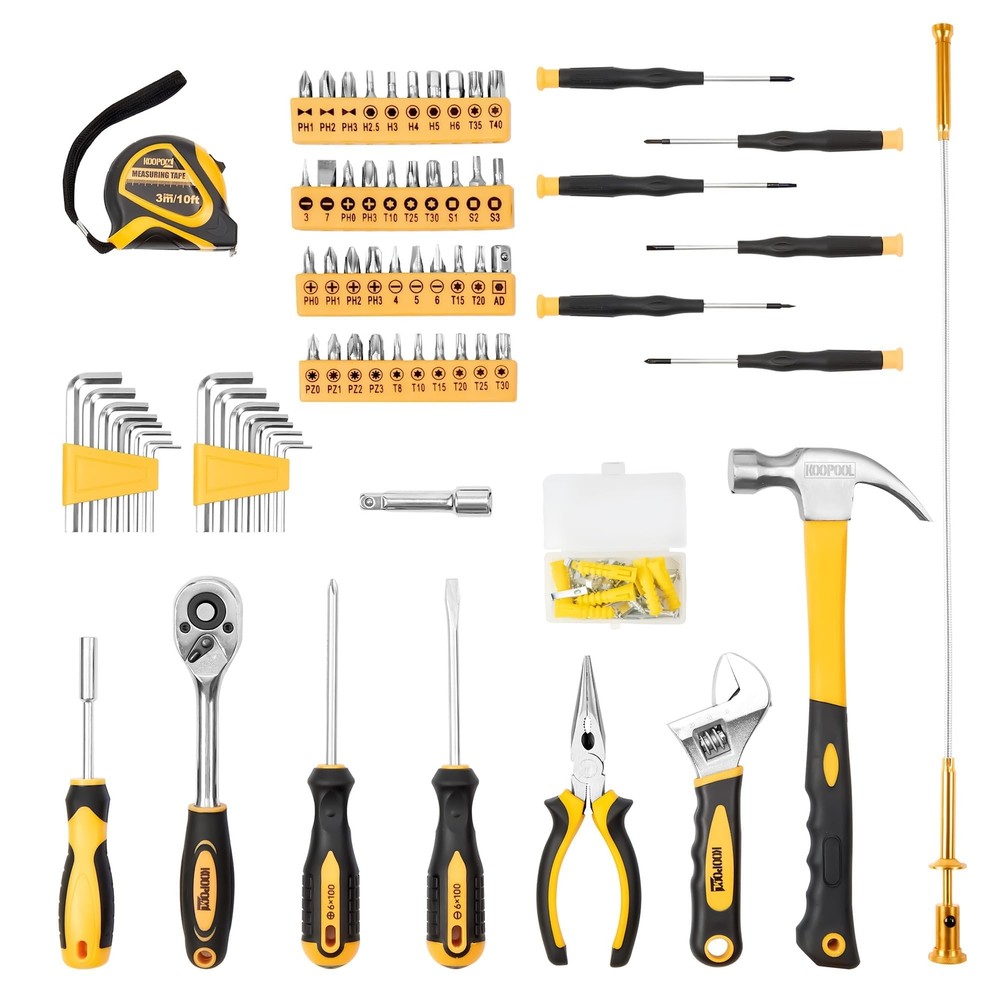 159 Piece Hand Tools Set Tool Box For Car General Household Hand Kit Basic Tool