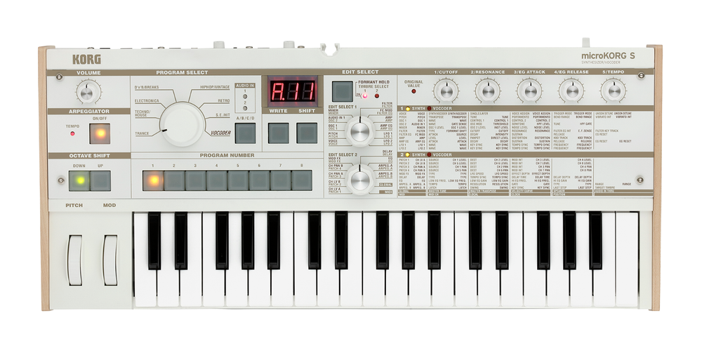 KORG microKORG S MK-1S Analog Synthesizer Vocoder 37-Key Keyboard