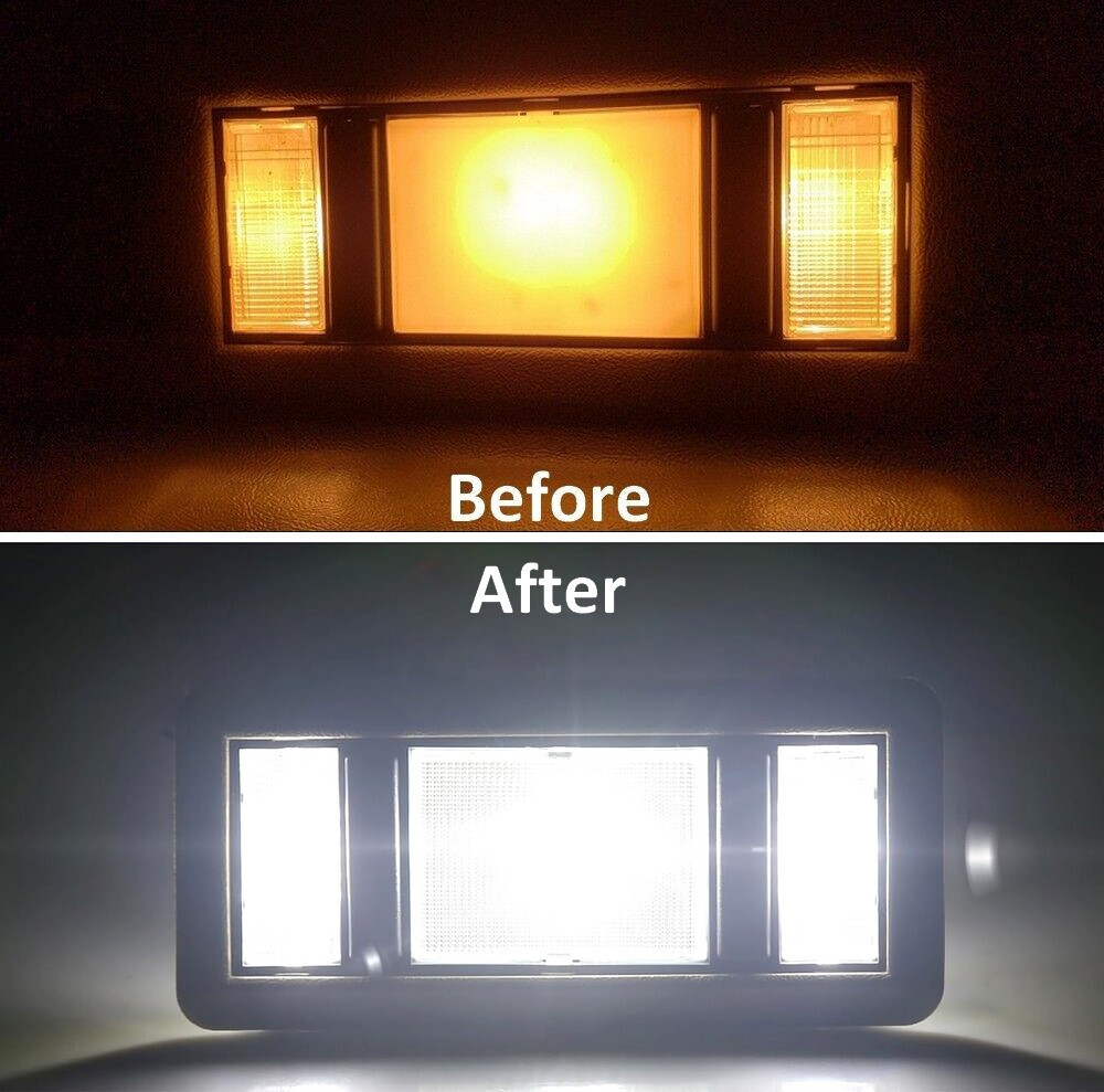 2 Map 1 Dome white LED Interior lights for 1988-1998 Chevy Silverado/GMC Sierra