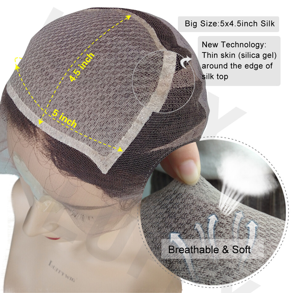 5x5 Silk Top Full Lace Human Hair Wig Water Wave Pre Plucked Silk Base Full Wig