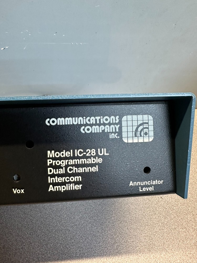 Communications Company Inc Programmable Dual Channel Intercom Amplifier IC-28 UL