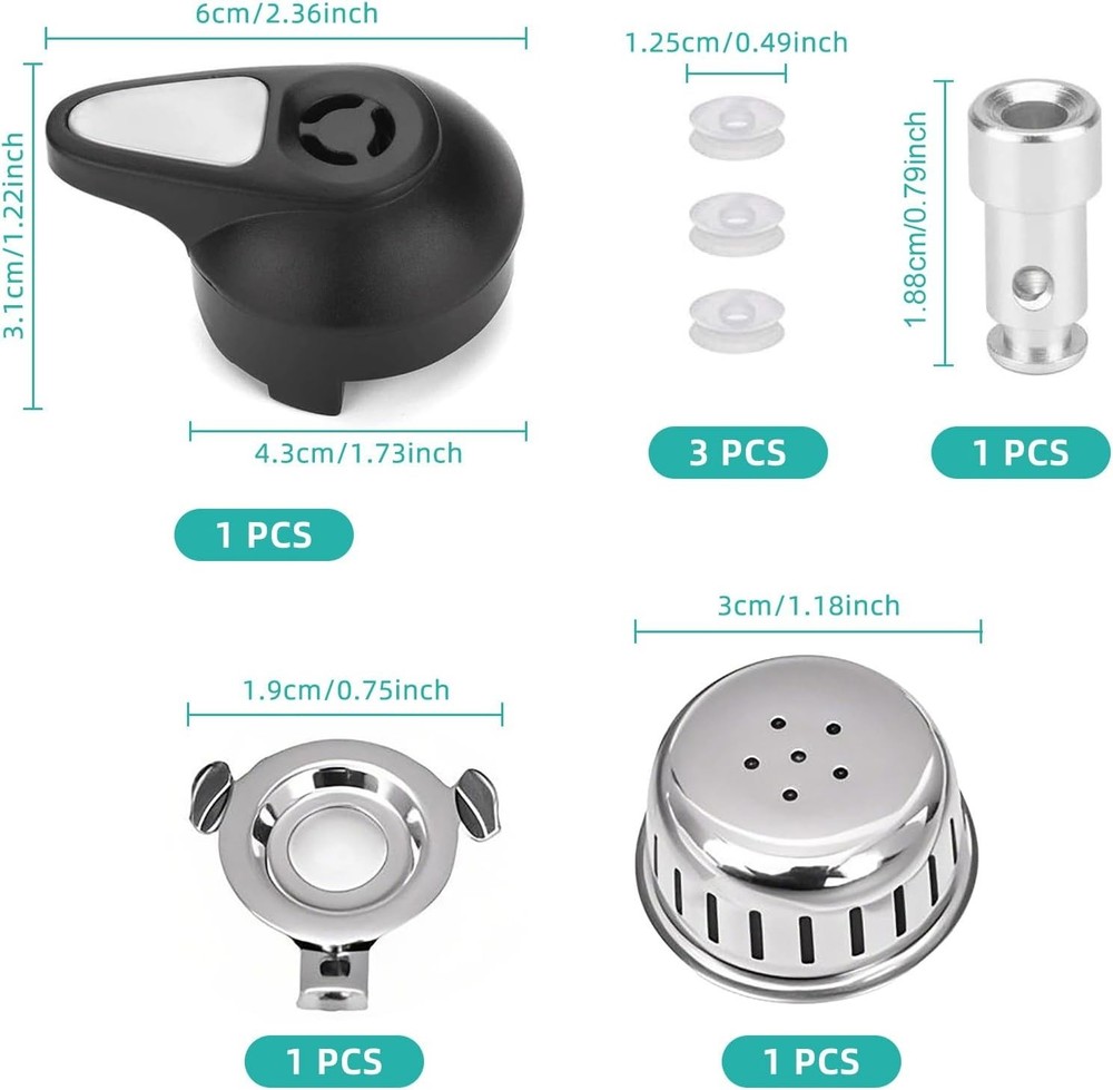 Instant Pot LUX Replacement Set: Steam Release Valve & Float Valve with Silic...