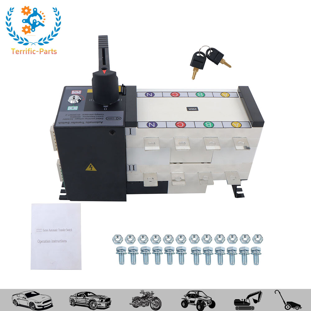 250A 4-Pole Automatic Transfer Switch for AC 110V/220V - Grid to Generator