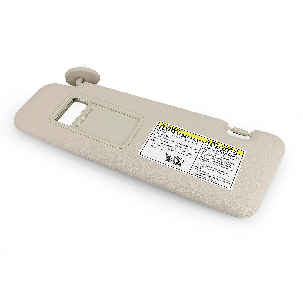 Beige Left Driver Side Sun Visor For Highlander 2008-2013 w/ Vanity Light