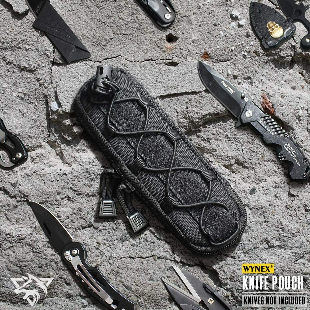 Tactical Molle Knife Sheath Bag Military Flashlight Holster Utility Tool Pouch