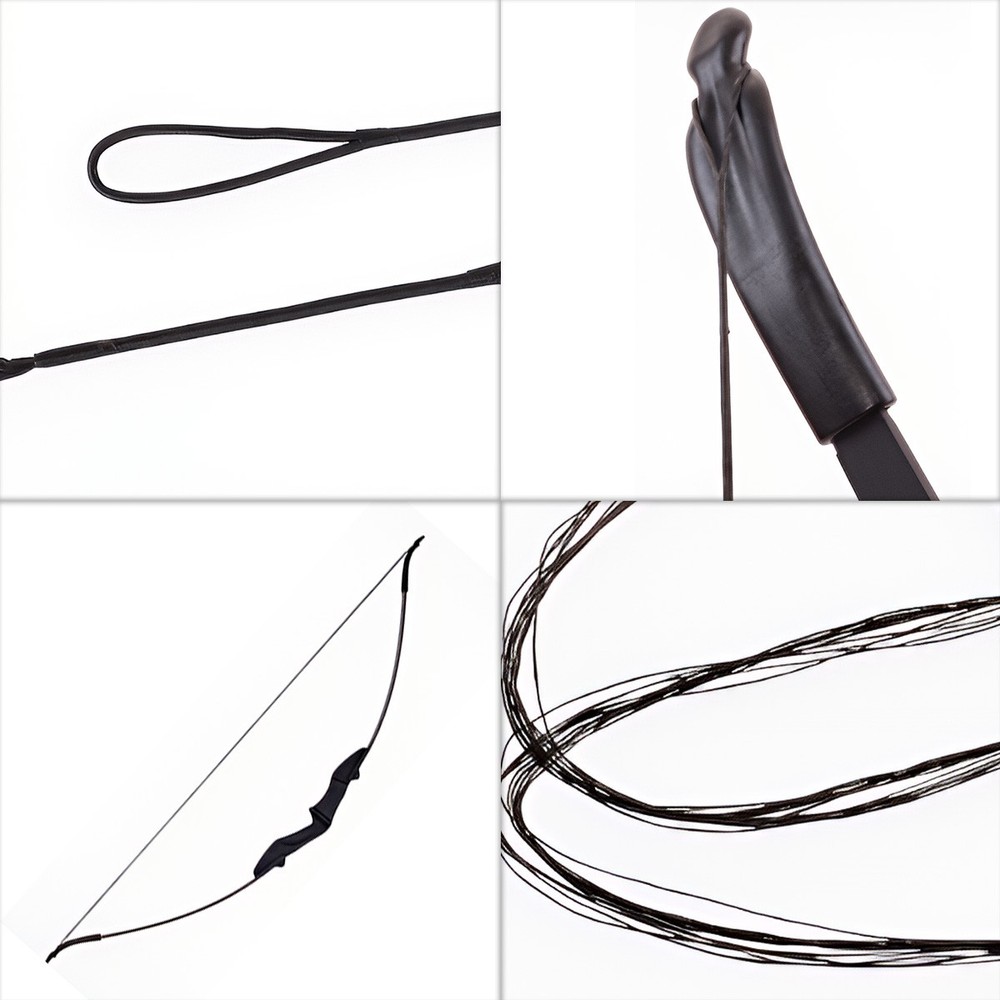 2 Pack 53" Recurve Bow String 12 Strands Archery Bowstrings Replacement Black US