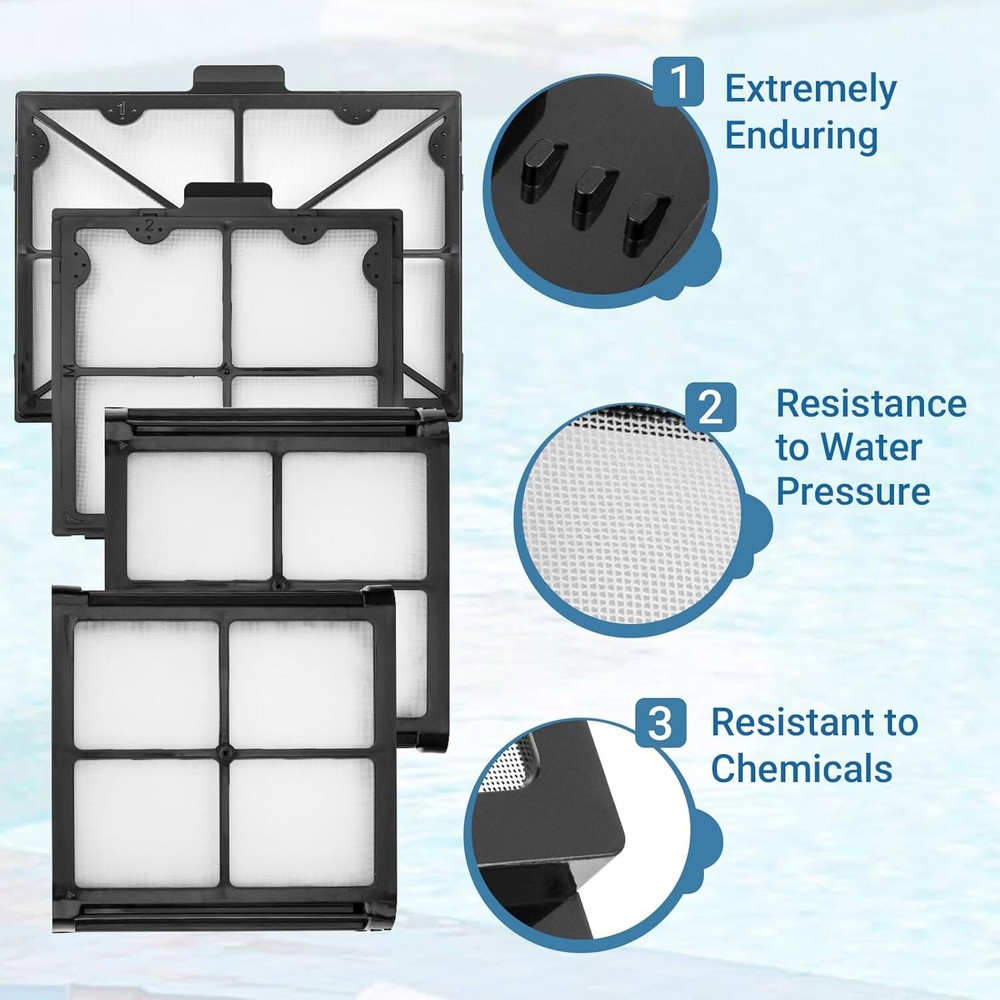 Dolphin Maytronics Spring Filter Kit 4 Panels Nautilus E10 S50 Echo Active 10