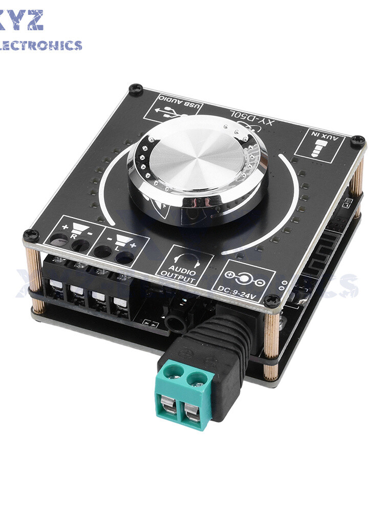 D50L Stereo Bluetooth 5.1 Audio Digital Power Amplifier Board Light APP Control