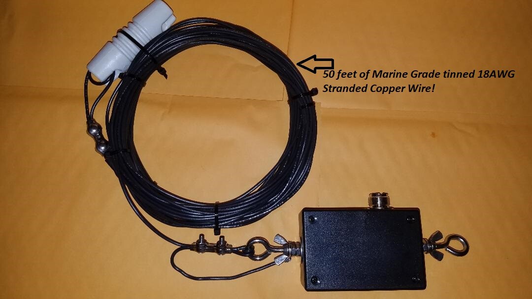 END FED "RANDOM WIRE" HF DIPOLE 9:1 ANTENNA. STAINLESS/ 80-6 METERS 150W PEP