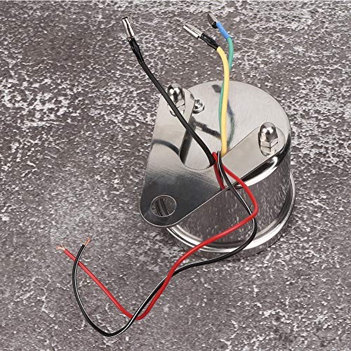 Motorcycle Tachometer, Tachometer Gauge Silver Shell Black Surface