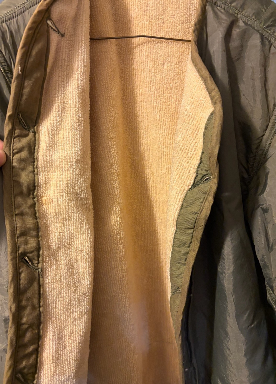 USGI M-1951 MILITARY FIELD JACKET LINER SMALL WOOL INSERT KOREAN WAR OLIVE GREEN