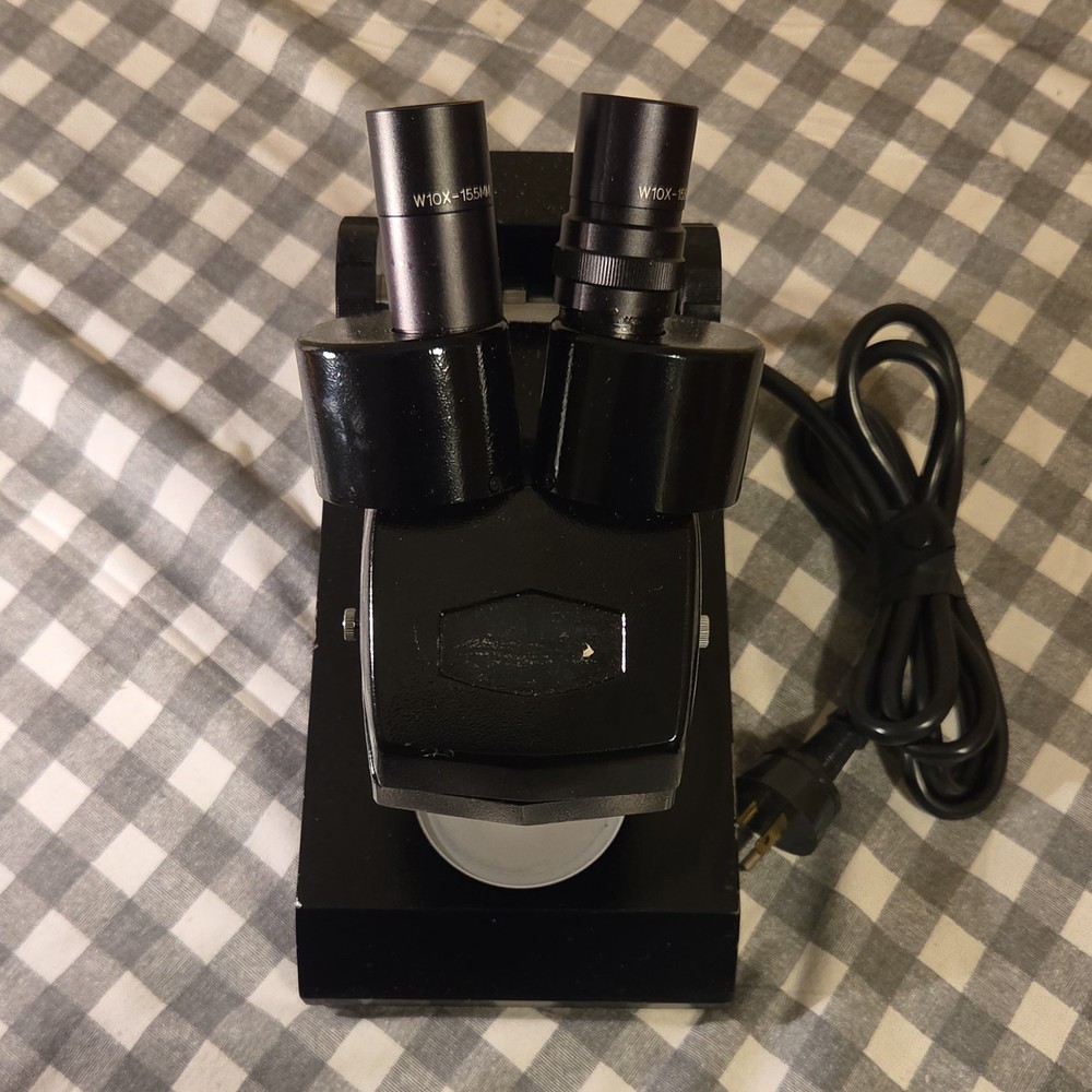 Parco scientific co. Binocular stereo Microscope upright 1x 2x.