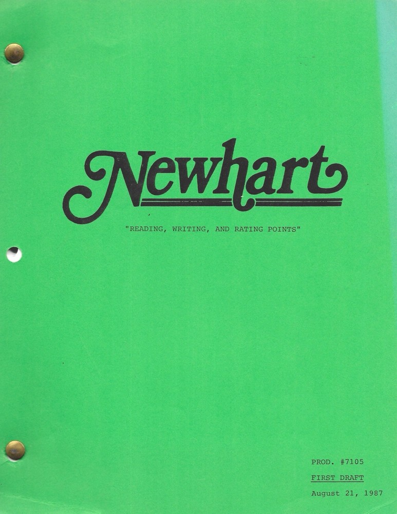 NEWHART original television script "Reading, Writing and Rating Points"