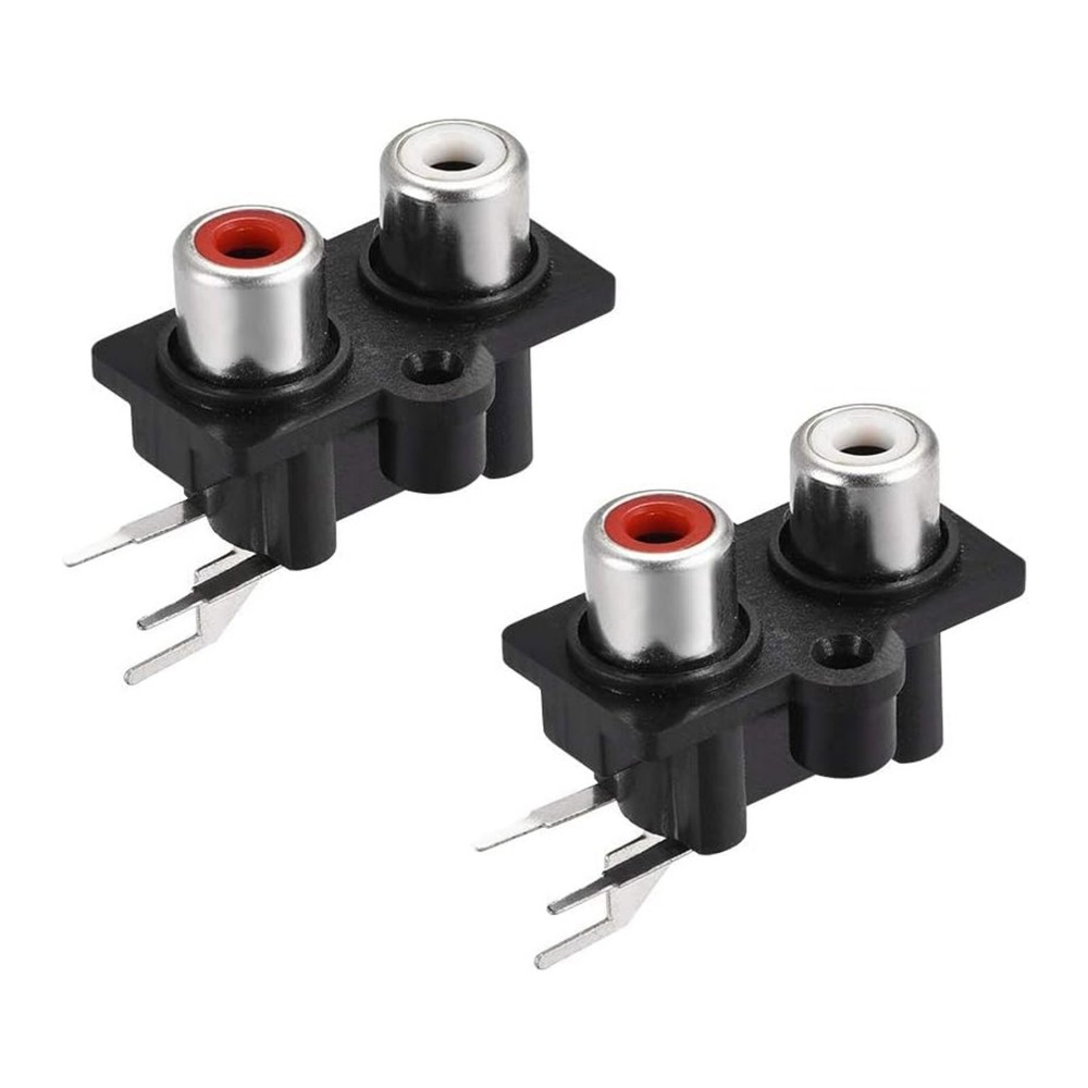 2PCS New RCA Female Socket Panel Mount Connector for Extending Short RCA Cables