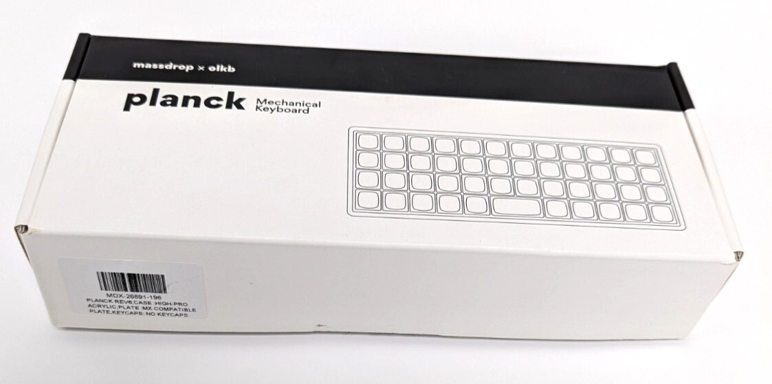 Drop+ OLKB Planck REV6 High-Pro Acrylic MX Compatible Plate No Keycaps/Switches