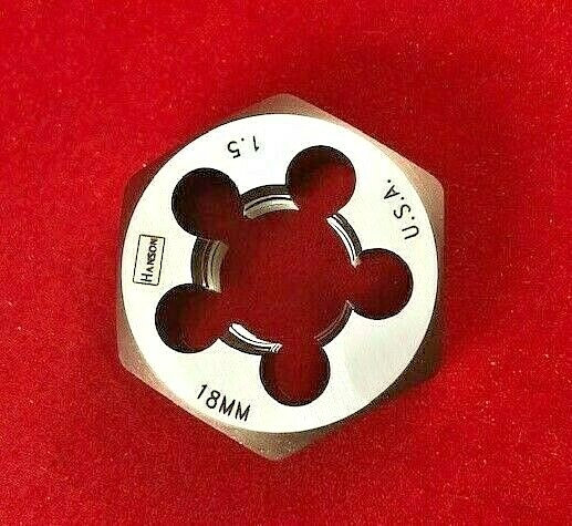 M18 X 1.5 X1.4" Hex Rethread Die Irwin 6959 18MM Carbon Steel USA 1.50