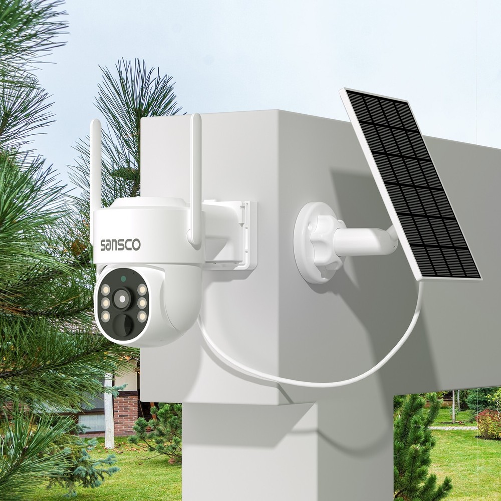 8CH Wireless Solar Powered CCTV Security System 4MP WiFi Audio PTZ Camera